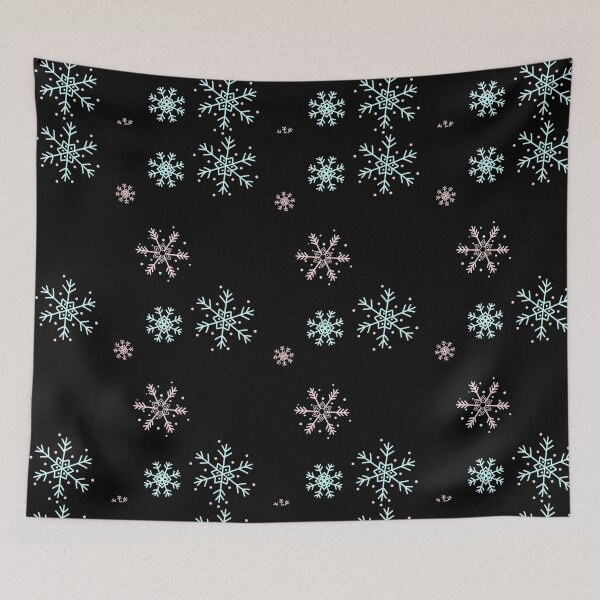 Item preview, Winter with black color: charming snowflake pattern designs designed and sold by Mr-M-2000.