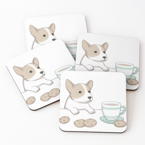 Item preview, Cute Dog, Coffee & Cookies Illustration designed and sold by Kyut-Yum.