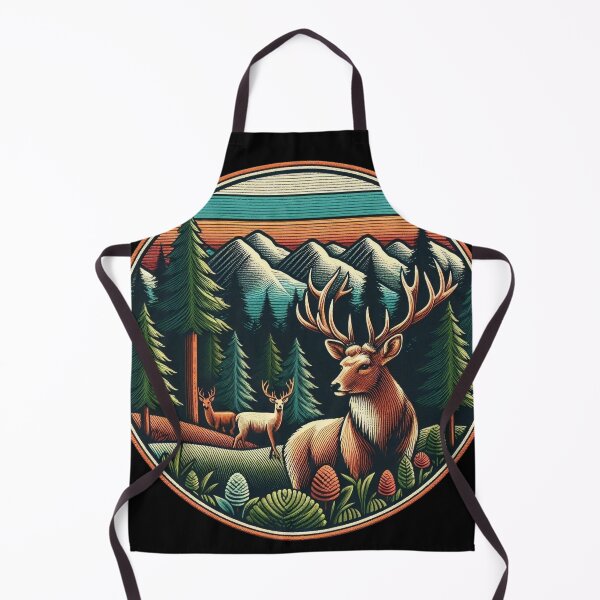 Item preview, Wildlife Trees Outdoors Nature Retro Mountains designed and sold by PistachioCream.