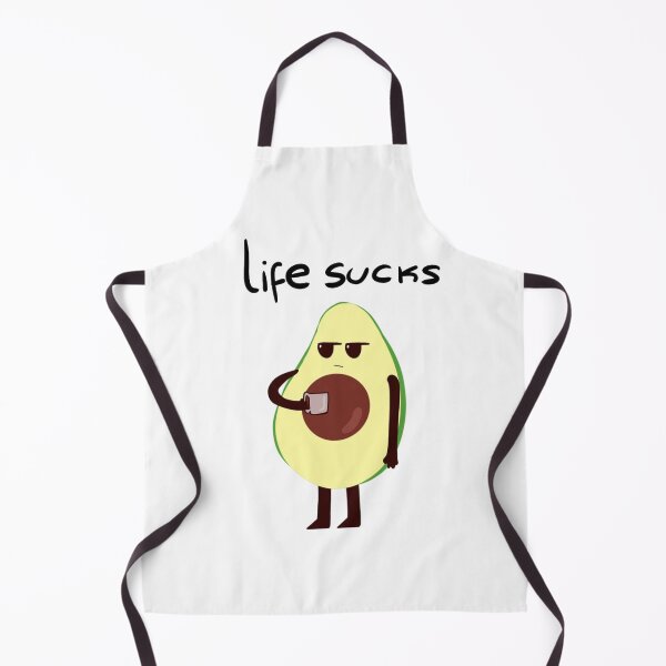 Item preview, Life Sucks - Avocado Drinking Coffee Humor Funny Relatable Quote designed and sold by Marina Vitória.