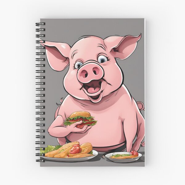 Item preview, Hungry pig indulging in a juicy burge designed and sold by Paweł Matysiak.