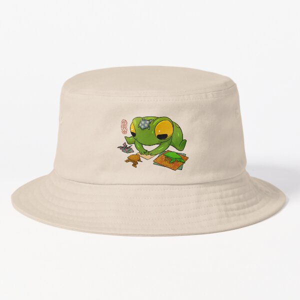 Item preview, cute frog making origami artwork asian style designed and sold by DingHuArt.