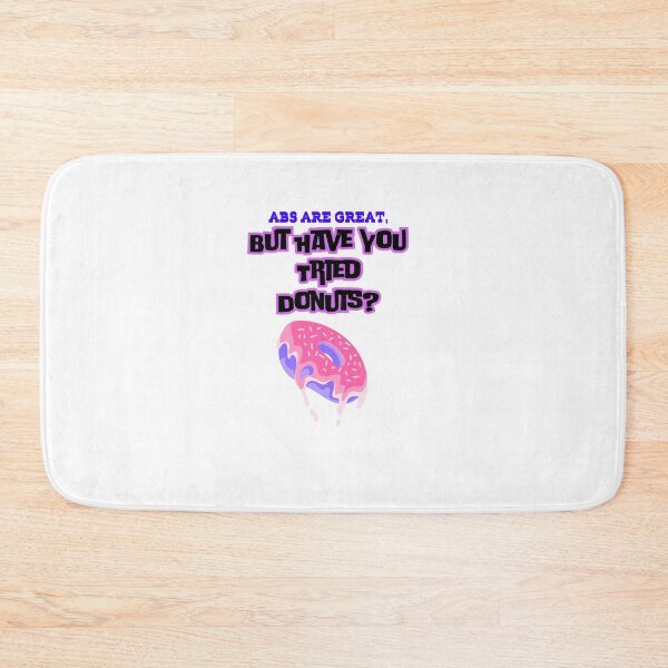 Item preview, "ABS Are Great, But Have You Tried Donuts? - Funny Fitness Sticker" designed and sold by LiteraryPaws.