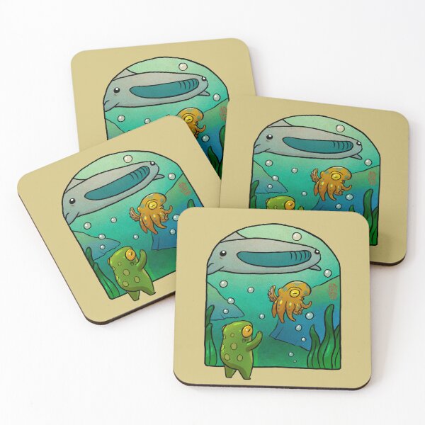 Item preview, aquarium octopus whale shark frog artwork asian style designed and sold by DingHuArt.
