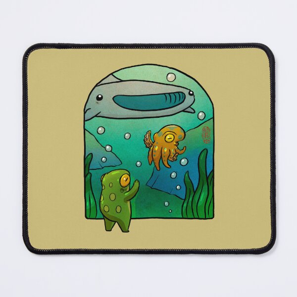 Item preview, aquarium octopus whale shark frog artwork asian style designed and sold by DingHuArt.