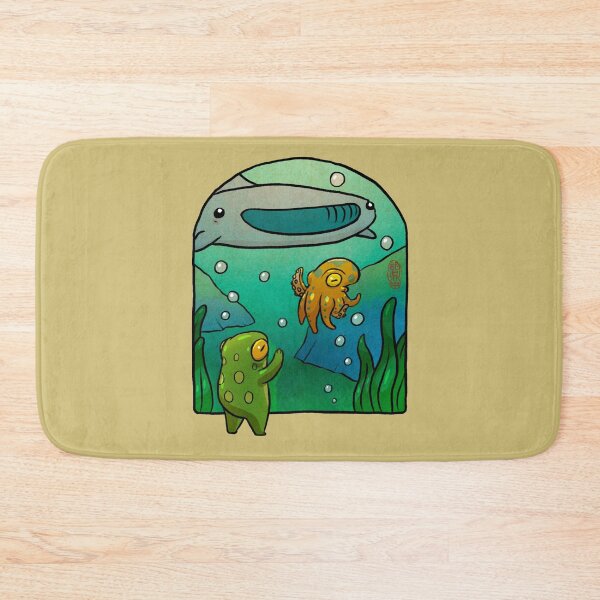Item preview, aquarium octopus whale shark frog artwork asian style designed and sold by DingHuArt.