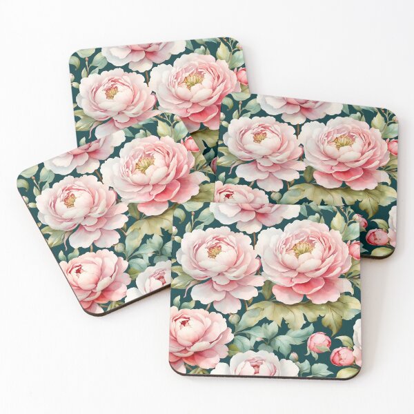 Item preview, Elegant Peony Watercolor Pattern designed and sold by Victoria Riabov.