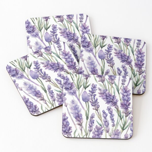 Item preview, Lavender flower watercolor  designed and sold by AKRE R.