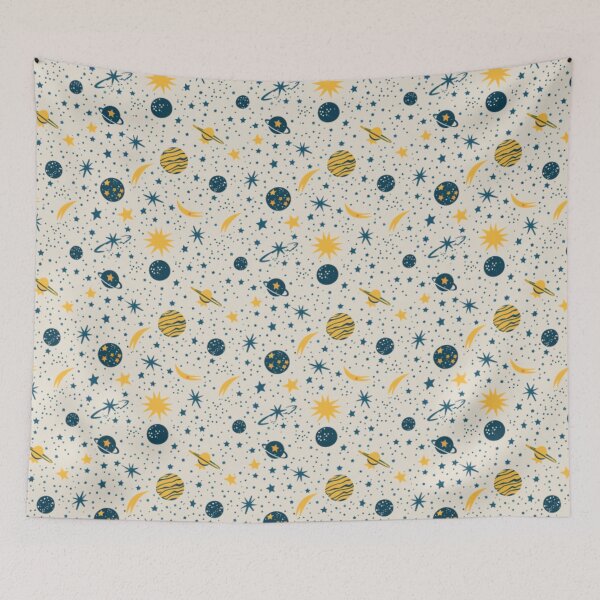 Item preview, Space Planets and Stars Pattern designed and sold by asbno19.