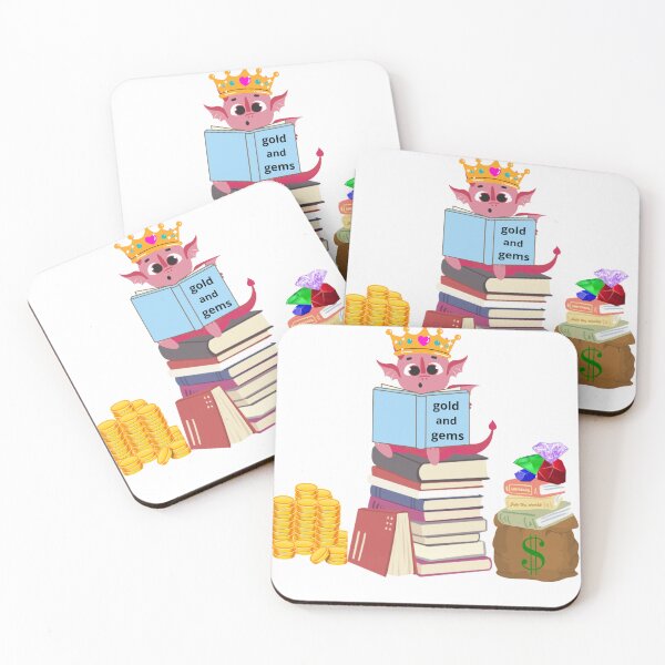 Item preview, Dragon's Hoard: Books and Gold designed and sold by LiteraryPaws.