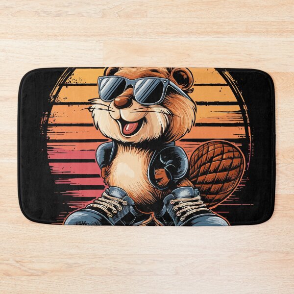 Item preview, Cool Beaver Retro Sunset Summer Vibe designed and sold by Quirky Shirts.
