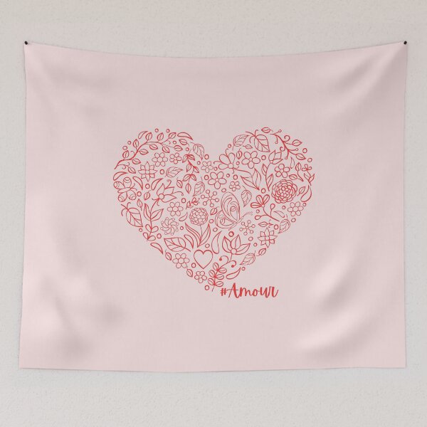 Item preview, Amour | Love | Floral Heart designed and sold by Chic-Fun.