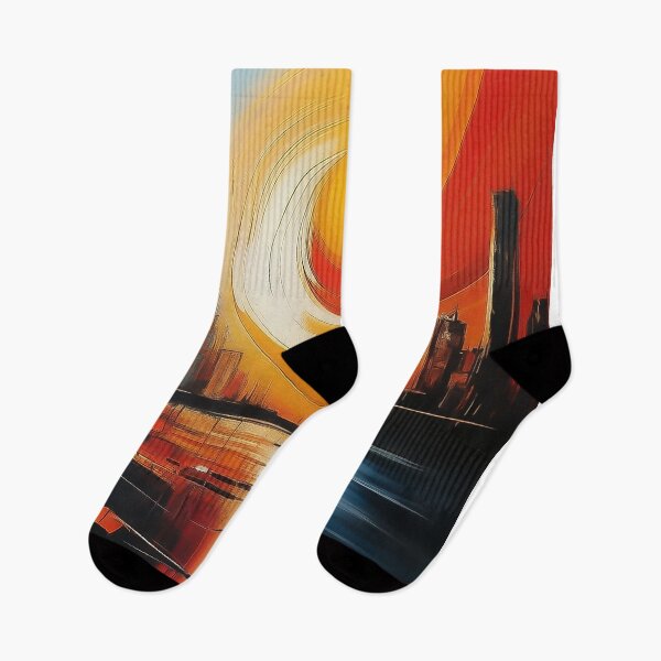 Item preview, Abstract City at Night Brush Reflections Expressive Fine Art designed and sold by CattlettArt.