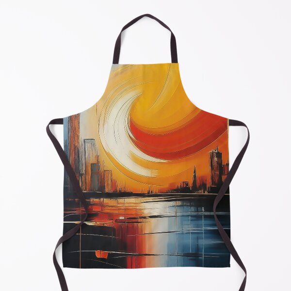 Item preview, Abstract City at Night Brush Reflections Expressive Fine Art designed and sold by CattlettArt.