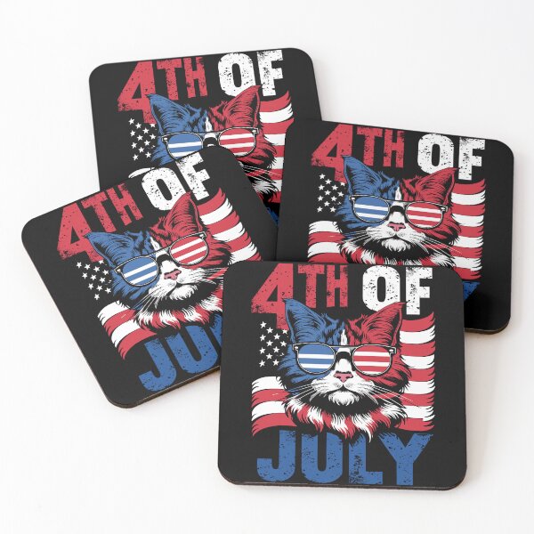 Item preview, Patriotic 4th of July Cat Independence Day America designed and sold by Quirky Shirts.