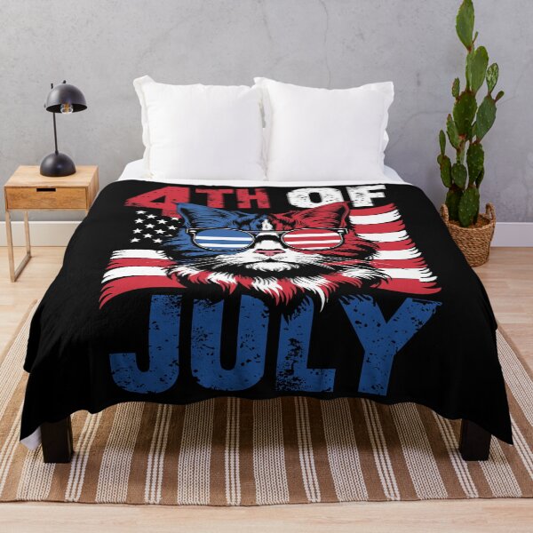 Item preview, Patriotic 4th of July Cat Independence Day America designed and sold by Quirky Shirts.