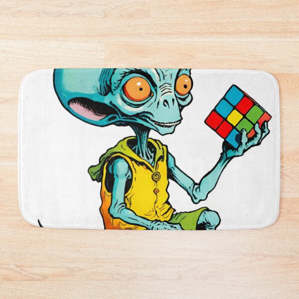 Item preview, Little Cartoon Alien with Rubik’s Cube designed and sold by GrizzlyCollective.
