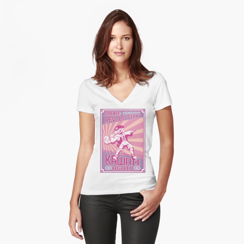 Item preview, Fitted V-Neck T-Shirt designed and sold by piratadandi.