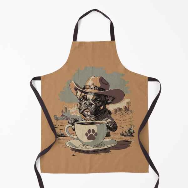 Item preview, French bulldogs and coffee espresso! "Yeehaw, espresso! cute pet, Frenchie lovers or owners, dog lovers designed and sold by Collagedream.