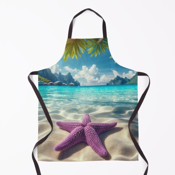 Item preview, Purple Starfish on Tropical Beach designed and sold by SeaStarAlex.