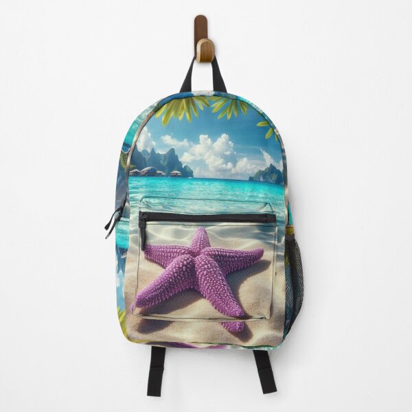 Item preview, Purple Starfish on Tropical Beach designed and sold by SeaStarAlex.
