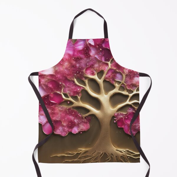 Item preview, 3D pink and gold tree art designed and sold by Sanskrati.