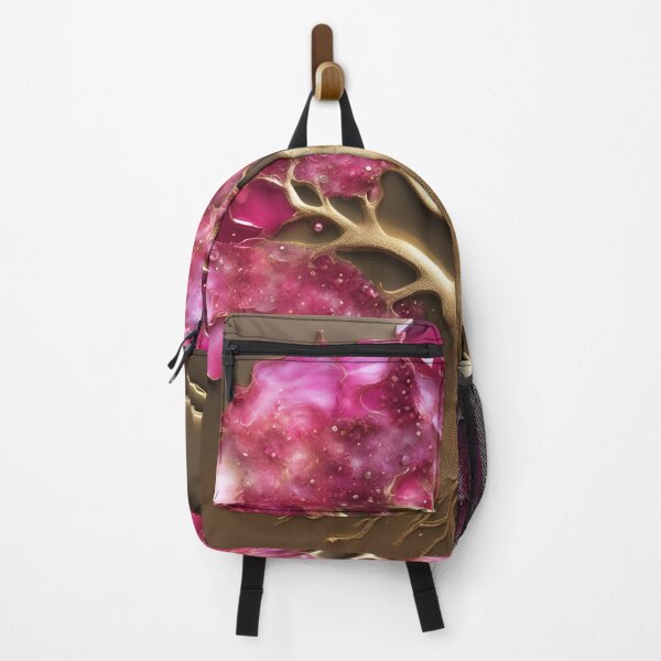 Item preview, 3D pink and gold tree art designed and sold by Sanskrati.