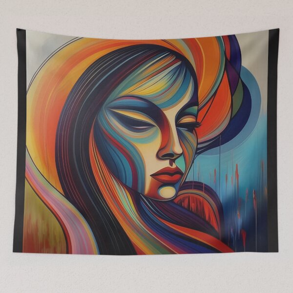 Item preview, Cool Portrait of Girl Abstract and Modern Street Art designed and sold by CattlettArt.