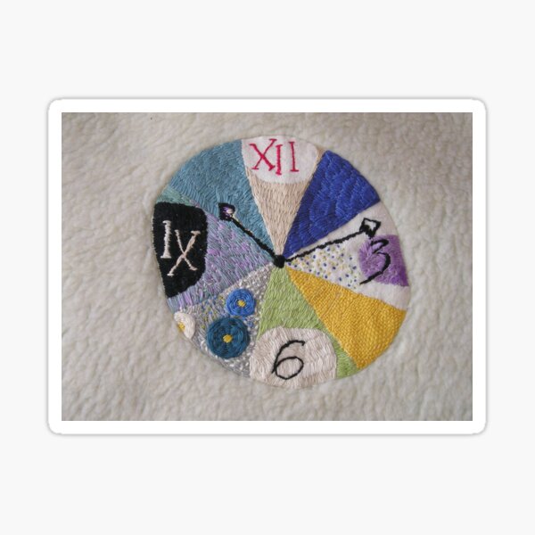Fluffy clock Sticker