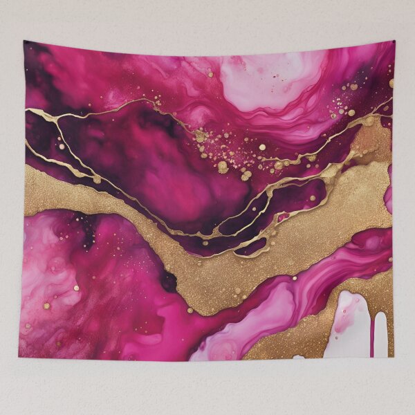 Item preview, deep pink and gold design designed and sold by Sanskrati.