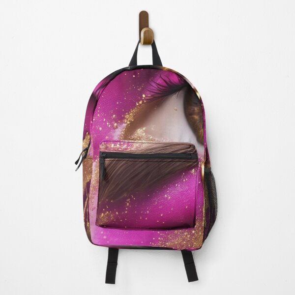 Item preview, Deep Pink and Gold Artistic Eye Design designed and sold by Sanskrati.