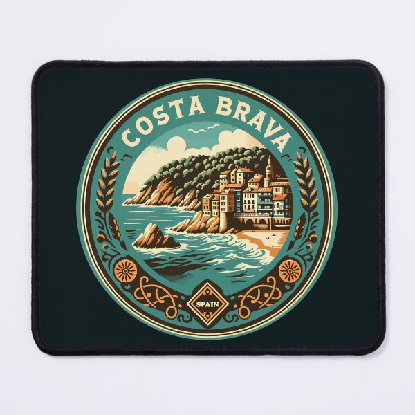 Item preview, Costa Brava Spain Travel Art Badge designed and sold by KrisSidDesigns.