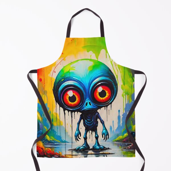Item preview, Multicolored Cute Alien with Big Eyes designed and sold by GrizzlyCollective.