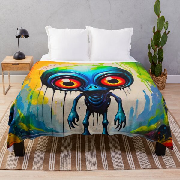 Item preview, Multicolored Cute Alien with Big Eyes designed and sold by GrizzlyCollective.