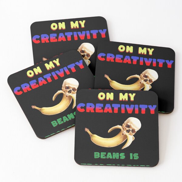 Item preview, I Slipped on My Creativity... BEANS IS TRADEMARKED" Skull and Banana Skin T-Shirt designed and sold by OwlWorks.