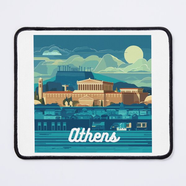Item preview, Retro Athens Skyline designed and sold by MaateoDesign.