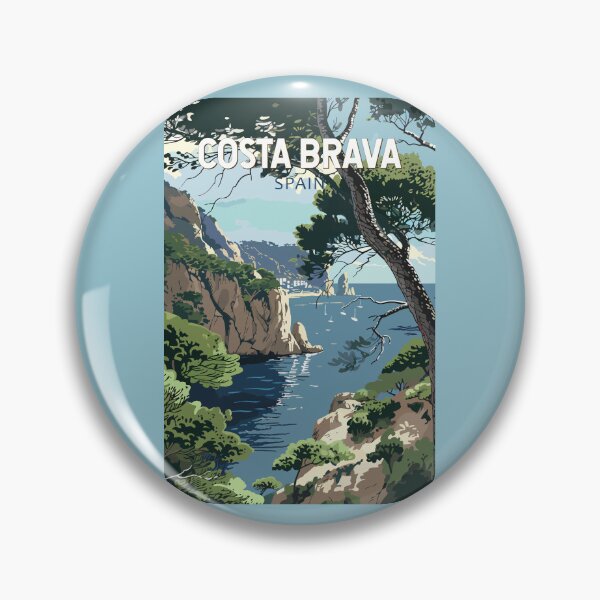 Item preview, Costa Brava Spain Travel Art Vintage designed and sold by KrisSidDesigns.