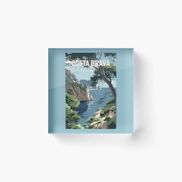 Item preview, Costa Brava Spain Travel Art Vintage designed and sold by KrisSidDesigns.