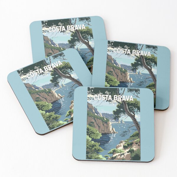 Item preview, Costa Brava Spain Travel Art Vintage designed and sold by KrisSidDesigns.