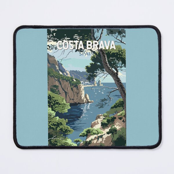 Item preview, Costa Brava Spain Travel Art Vintage designed and sold by KrisSidDesigns.