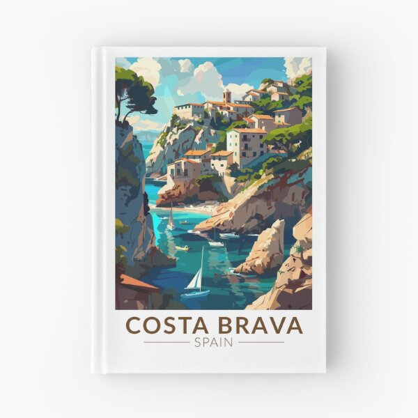 Item preview, Costa Brava Spain Catalonia Travel Art Vintage designed and sold by KrisSidDesigns.