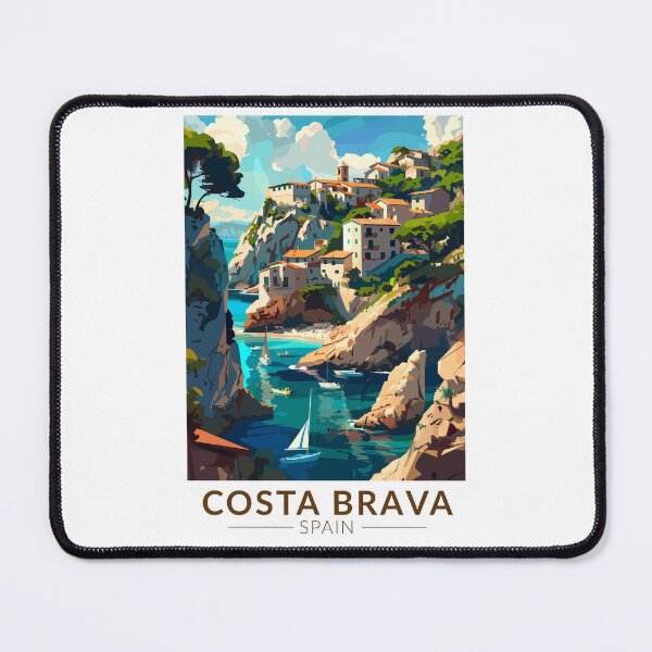 Item preview, Costa Brava Spain Catalonia Travel Art Vintage designed and sold by KrisSidDesigns.