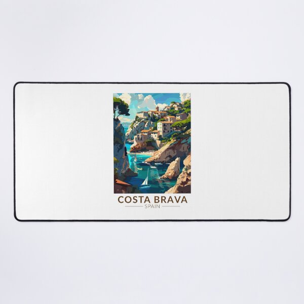 Item preview, Costa Brava Spain Catalonia Travel Art Vintage designed and sold by KrisSidDesigns.