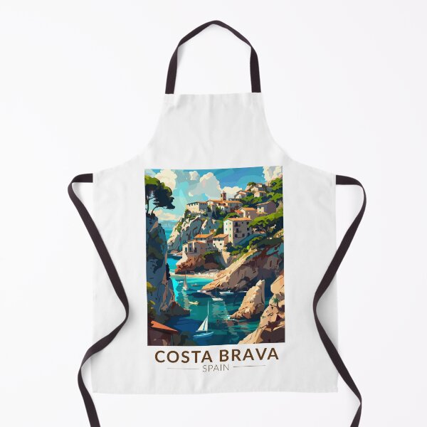 Item preview, Costa Brava Spain Catalonia Travel Art Vintage designed and sold by KrisSidDesigns.
