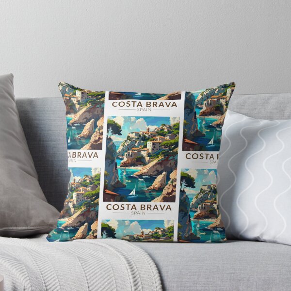 Item preview, Costa Brava Spain Catalonia Travel Art Vintage designed and sold by KrisSidDesigns.