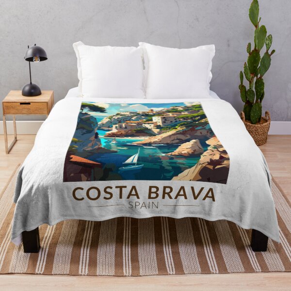 Item preview, Costa Brava Spain Catalonia Travel Art Vintage designed and sold by KrisSidDesigns.