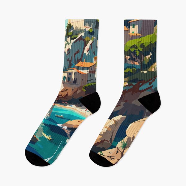 Item preview, Costa Brava Spain Catalonia Travel Art Vintage designed and sold by KrisSidDesigns.