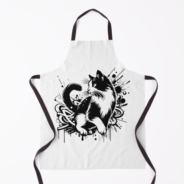 Item preview, Street Art Black and White Cat designed and sold by InsanseCreation.