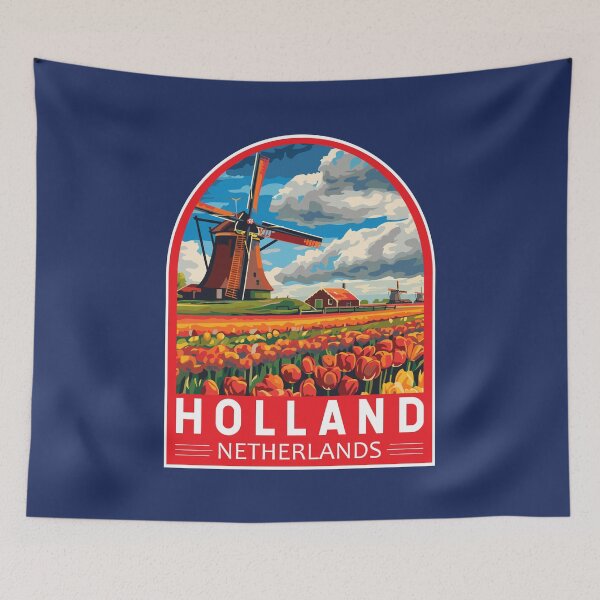 Item preview, Holland Netherlands Travel Art Emblem designed and sold by KrisSidDesigns.
