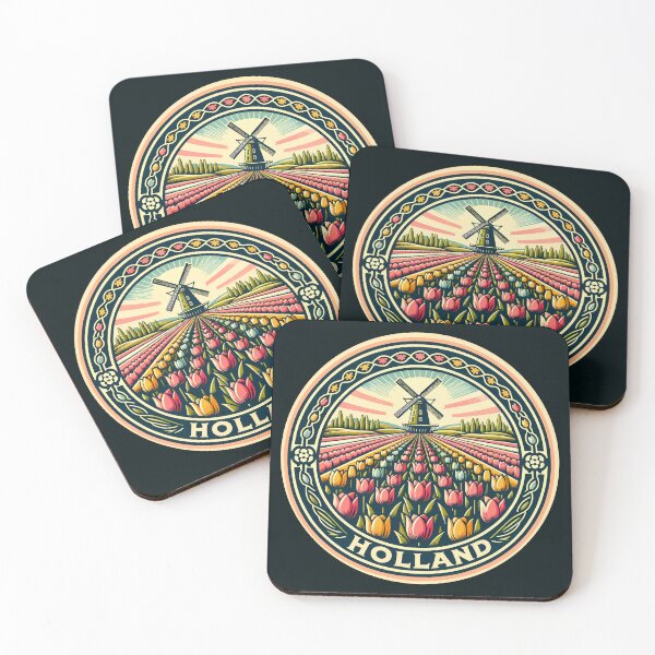 Item preview, Holland Netherlands Travel Art Badge designed and sold by KrisSidDesigns.